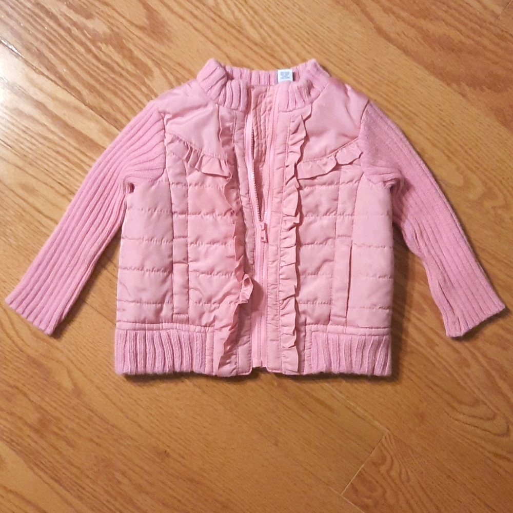 Pink sweater jacket